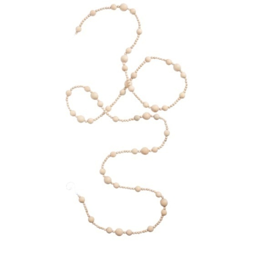 Nordstrom Wooden Bead Garland in Natural L-II